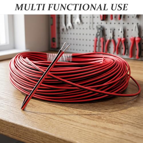 Cable de extensión para altavoces de 22 AWG flexible aislado rojo negro 6