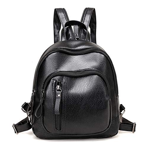 Anti robo Mujer Mochila de Cuero de Bolsa de Mano Pequeña Mochilas Antirrobo Casual