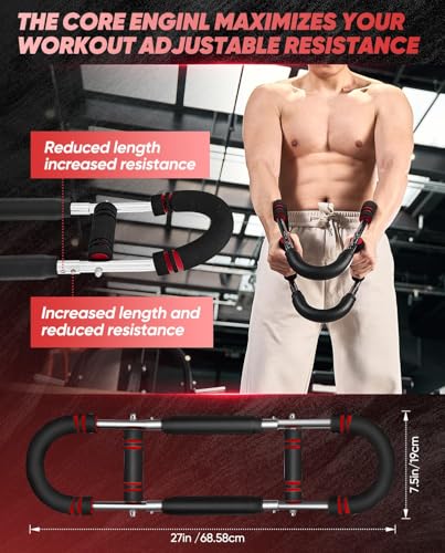 Chest Exerciser for Men, 70-110lbs Adjustable Twister Arm Trainer, Exercise Equipment for Home Use, Portable Home Gym Equipment - Image 6