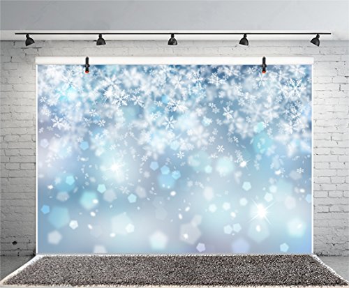 Fondo fotográfico de vinilo 7x5ft diseño copos de nieve miniatura 4