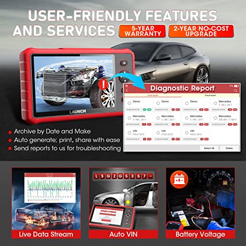 Launch Obd2 Scanner Crp909X, 28+ Reset Services Car Diagnostic Scanner, 2023 New With 2-Year Free Update, Oe-Level Full System Scan Tool, Abs Bleeding Injector Coding Immo, Auto Vin, Tpms Tool As Gift #TOP3