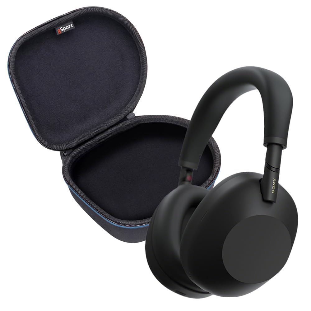 Sony WH-1000XM6 Wireless Noise Cancelling Over Ear Headphone Bundle with gSport Case (Black)