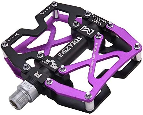 MZYRH Mountain Bike Pedals, Ultra Strong Colorful CNC Machined 9/16" Cycling Sealed 3 Bearing Pedals