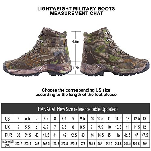 Hanagal Waterproof Hunting Shoes Camo Lightweight Hiking Shoes Men's Military Tactical Boots Army Combat Boots For Men Size 7 #TOP5