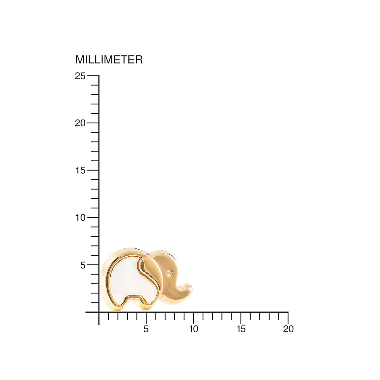 Orecchini per bambini elefante - oro giallo 9k (375) - Scatola Regalo - Certificato di garanzia