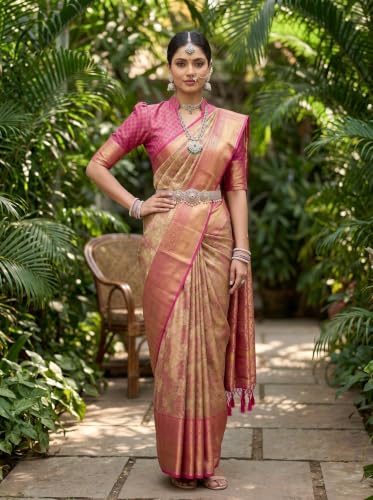 MIMOSA maroon kanjivaram silk saree in art silk – image 5
