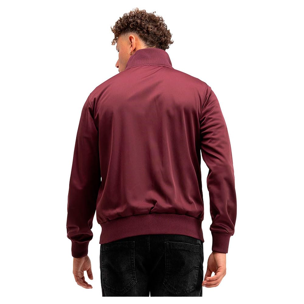 Lonsdale Męska kurtka treningowa wąski krój ALNWICK, Oxblood/Yellow, XL, Oxblood/Yellow, XL