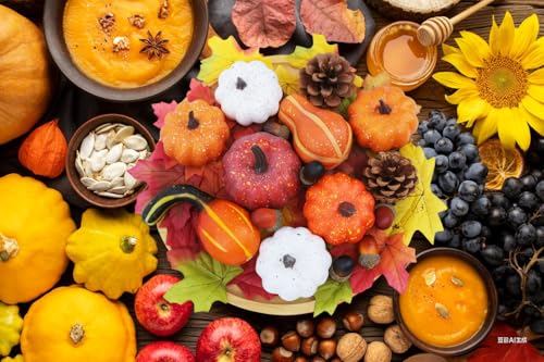 Image of 36PCS Mini Artificial Pumpkins Fall Decor Set - Realistic Small Fake Pumpkins for Decorating with Gourd Fall Leaves Acorns Pinecones for Autumn Table Centerpiece, Thanksgiving Harvest Home Decorations