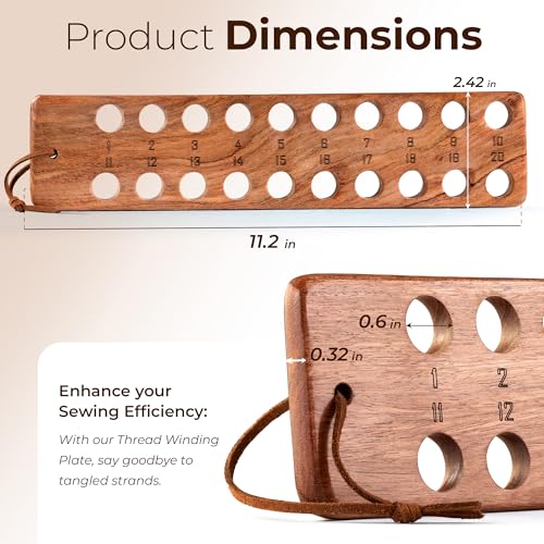 Savina Embroidery Floss Organizer, 20-Hole Cross Stitch Thread Holder Storage Tool, Accessory for Cotton Thread Craft DIY Sewing Storage. - Thumbnail 5