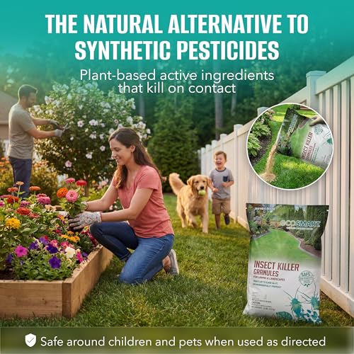 EcoSMART Insect Killer Granules for Lawns & Landscapes, 10 lb Bag, Plant-Based Pest Control with Clove & Thyme Oil, Kills Ants Fleas Ticks Crickets Flies Aphids, Pet & Kid Safe, Treats 5,000 Sq Ft - Image 3