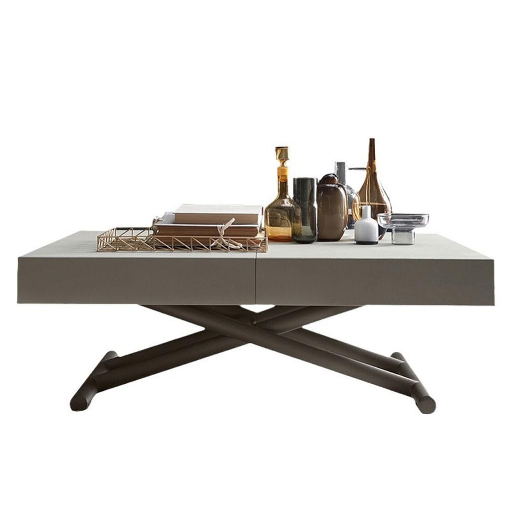 GUERNSEY Mesa Final Mesa de Centro elevable, Mesa de Comedor, Doble propósito, Sencilla, for Apartamentos pequeños, Mesa de Centro Plegable telescópica for el hogar, Escritorio Mesa de Salón