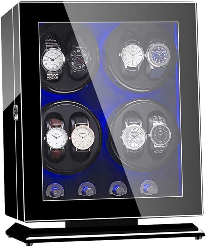 FENOKD Watch Automatic Watch Winder Case Storage Dispaly Case with Quiet Motor and 5 Rotation Modes for Most Wrist Watches