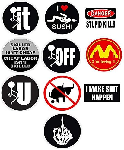STICKER DAD Helmet Sticker Bundle 948 (10 Stickers Included) Full Color Printed by StickerDad® - Hard Hat, Helmet, Windows, Walls, Bumpers, Laptop, Lockers, etc. image 2