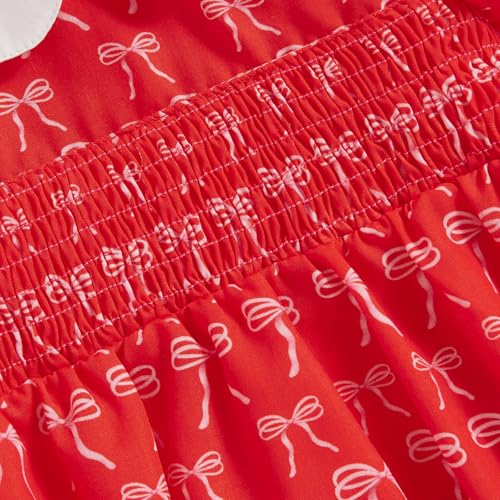 Newborn Baby Girl Romper Bow Embroidery Short Sleeve Pleated Smock Bubble Romper Jumpsuit Bodysuit Summer Clothes 5