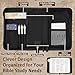 Iqimott Premium Leather Bible Cover Case with Cross Design and Handle for Men Women, Durable Bible Study Supplies Organizer Carrying Bag, Perfect Christmas Gifts for Christians with Gift Box（Black