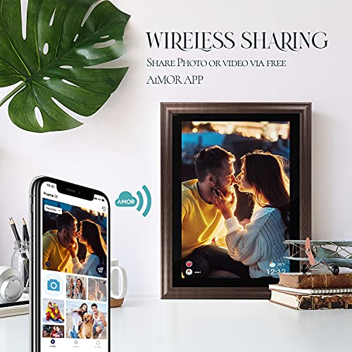 Digital Photo Frame 13.3 Inch Wifi Digital Picture Frames, Hd Touch Screen Smart Wi-Fi Digital Photo Frame, 8Gb Storage, Auto-Rotate, Remote Control, Easy To Share Photos Or Videos - Wall Mountable #TOP2