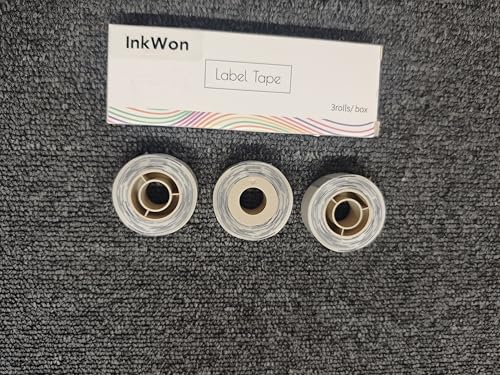 InkWon D110/D11S 熱転写プリンター用 耐水・耐油サーマルラベル紙,とうめい15*50mm