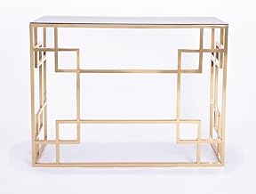 Sola Modern Stainless Steel Marble Gold Console