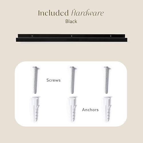 Miniatura 10 de Estante flotante de madera de pino blanco para pared, ideal para dormitorio, cocina, baño, oficina, fácil instalación, accesorios de montaje