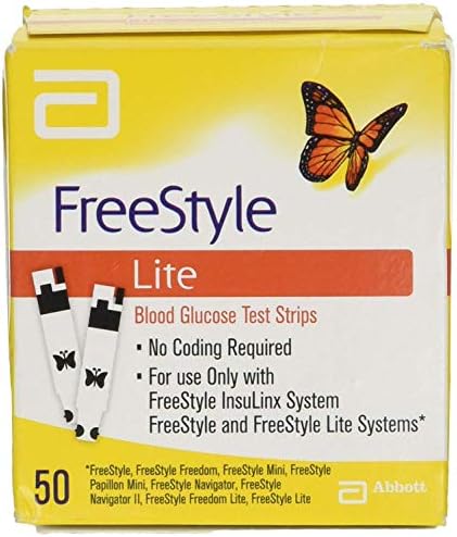 Freestyle Lite FRE537M Test Strips Blood Glucose (Pack of 50)