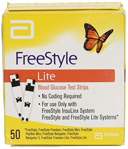 Freestyle Lite FRE537M Tiras de prueba de glucosa en sangre (paquete de 50)
