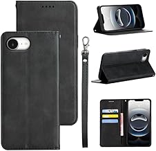 Compatible iPhone 16E Case, Notebook Type, Notebook Type Case, Compatible iPhone 16e Smartphone Case, Cover, Notebook Type PU Leather, Card Holder, Wallet Type, Shockproof Case, Magnet, Stand Function