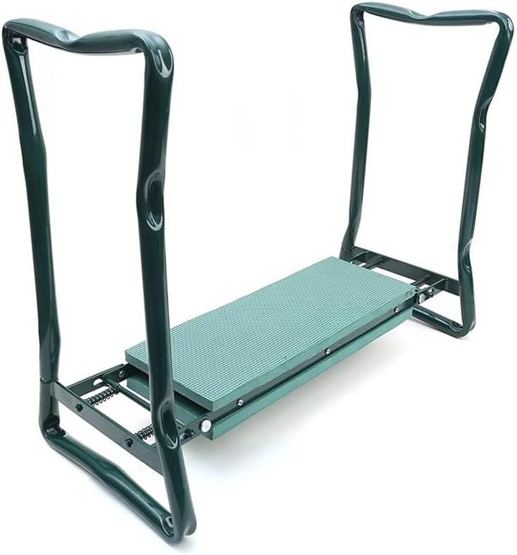 Garden Kneeler Seat Garden Stools Foldable Stool with Tool Bag Pouch EVA Foam Pad Capacity-Protects Your Knees for Gardening(Large-23.6" x 10.6" x 19.3") Tool kit（wh000005）