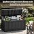 ROJIK 150 Gallon Outdoor Storage Box Waterproof,Weatherproof Deck Boxes Outdoor Lockable,Resin Outside Storage Box for Garden Tools,Cushions,Accessories(Black,150 Gal)