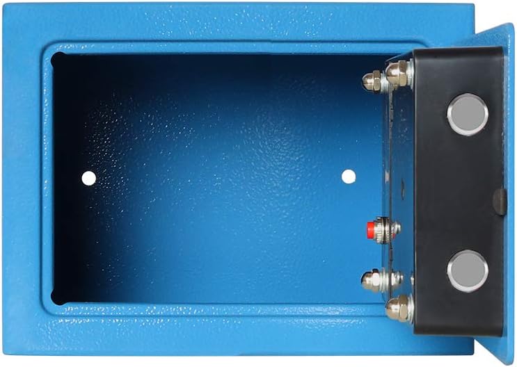 Lovndi Electronic Security Safe Box, 0.17 Cubic Feet Digital Deposit Box for Home Office Hotel Business, Lock Box for Cash Jewelry Storage, Blue : Office Products