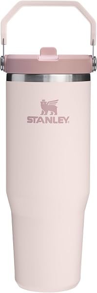STANLEY IceFlow 2.0 Flip Straw Tumbler, 30 oz, Rose Quartz | Easy Carry Handle | Twist On Lid and Flip Up Straw | Leak R