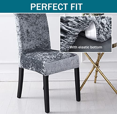 Housse de chaise extensible marron pour rénover la salle à manger 8 PCS - 4