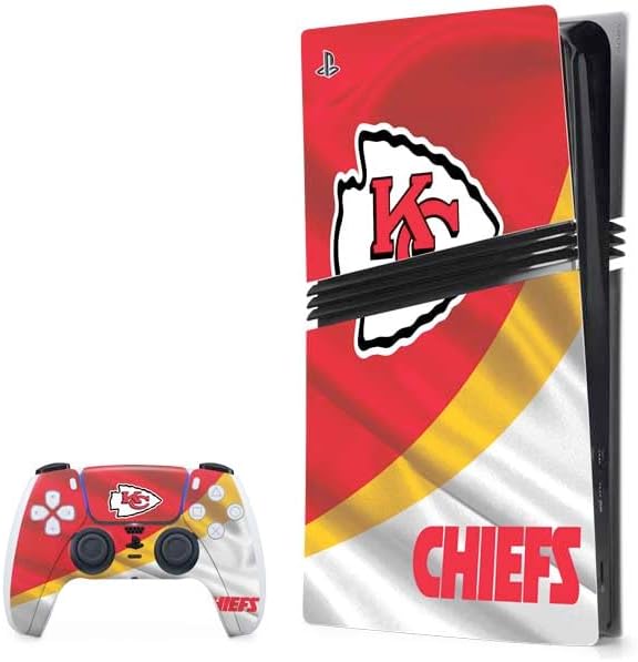 Skinit Decal Gaming Skin Compatible with PS5 Pro Bundle - Officially Licensed NFL Kansas City Chiefs Design