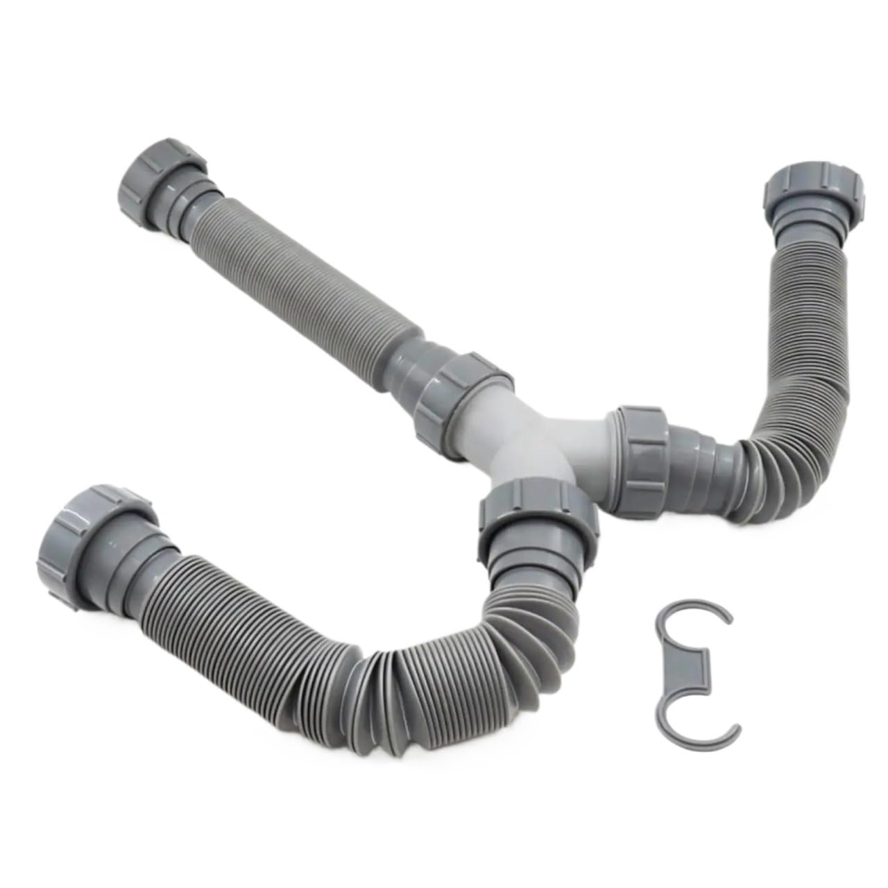 Tubo de desagüe for fregadero doble, accesorio flexible tipo Y, tres vías, a prueba fugas, profesional