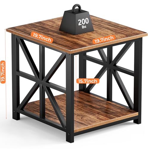 GreenForest Large End Table with X-Shaped Metal Frame for Living Room by GreenForest - Used condition - Image 2