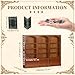 Chivertion 1:12 Scale Dollhouse Miniature Wooden Bookshelf with 48 Pcs Miniatures Books, Mini Bookcase Tiny Books for Dollhouse Mini Library Furniture Christmas Decoration Gift(Brown)