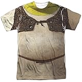 Shrek Animated Family Ogre Costume Adult Front Print T-Shirt (XX-Large) White