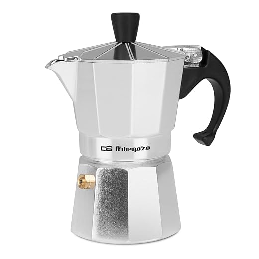 Cafetera De Aluminio Kf 200 - Orbegozo En Oferta Orbegozo Kf 200 - Cafetera Italiana De Aluminio, 2 Tazas De Capacidad, Mango Ergonómico, Tapón De Seguridad, Filtro Desmontable