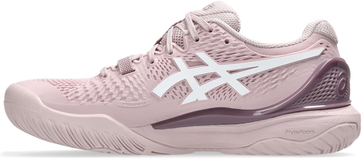 ASICS Women's Gel-Resolution 9 D Tennis Shoes, 8.5, Watershed Rose/White