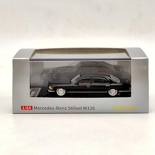 Maestro de gama alta 164 para Mercedes-Benz S560sel W126 HellaFlush modelos de coche fundidos a presión en miniatura para vehículos en miniatura