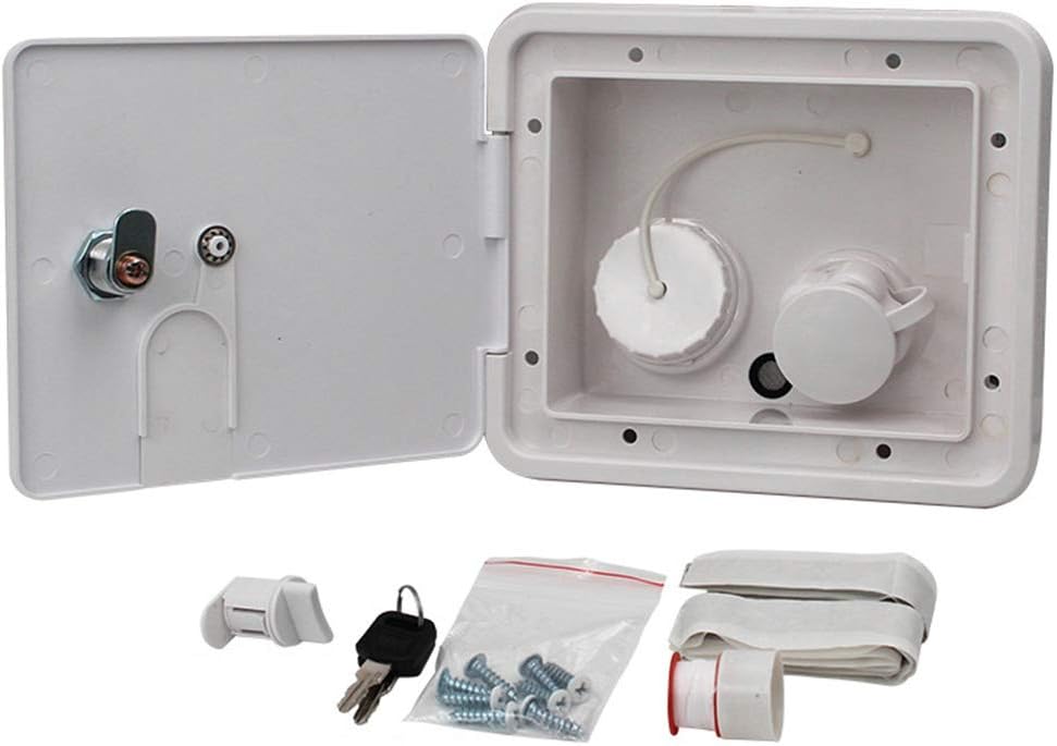 Gravity City Water Inlet Fill Dish Hatch Lock for RV Trailer Cars for Most Fresh Water Inlets on RV Motorhomes Caravans & Boats