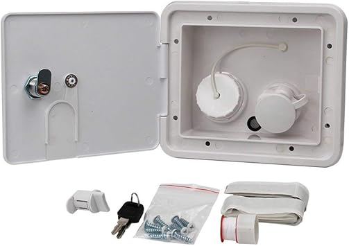 Gravity City Water Inlet Fill Dish Hatch Lock, for RV Trailer Cars Marine, Professional for Most Fresh Water Inlets on RV Motorhomes Caravans Boats