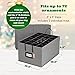 HOLDN’ STORAGE Christmas Ornament Storage Box with Dividers, Holds 72 Ornaments (3 Inch), Large Ball Storage Container with 3 Removable Trays, Durable and Portable - Gray