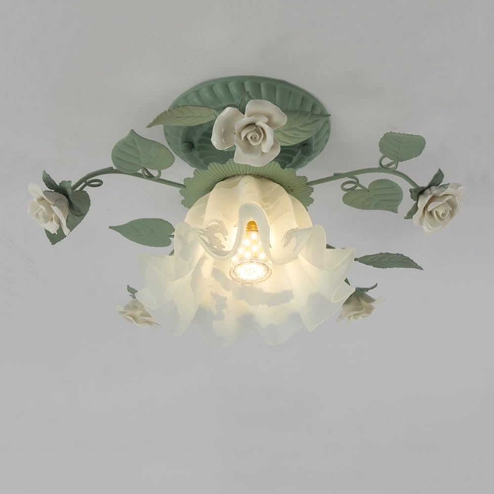 Près du plafonnier pour salon bas de plafond à éclairage doux fleur