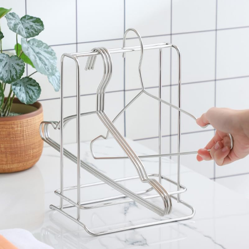 Cintre à vêtements et support de rangement pour cintre en acier Cabilock