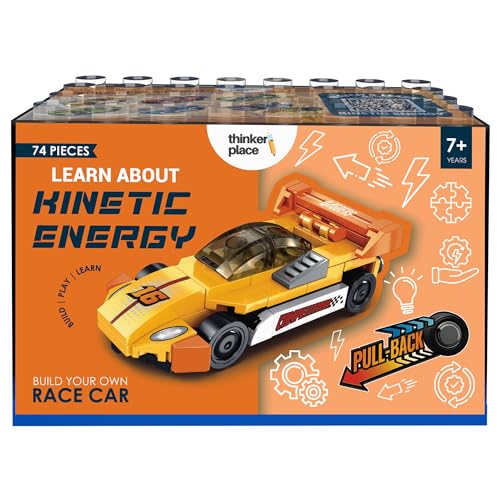 Image of STEM Racing Car Pull Back Building Blocks Set (74Pcs) | DIY Speed Car Toy for Kids 6+ Years (Boys & Girls) | Friction Powered Racing Toy | Creativity & Motor Skills Development