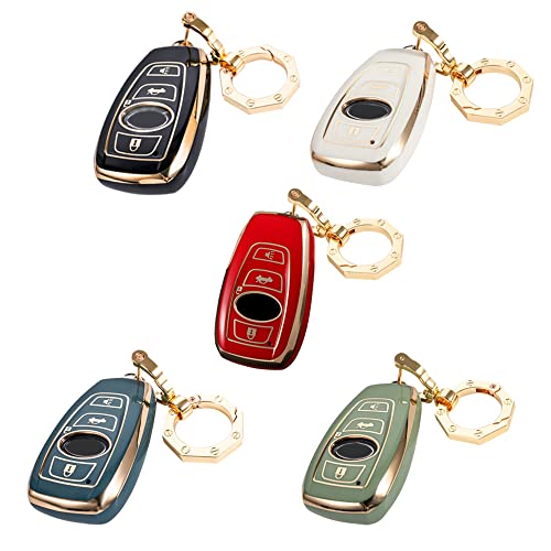 Riloer Capa para chaveiro de TPU para 3 botões Controle remoto de chave inteligente compatível com S