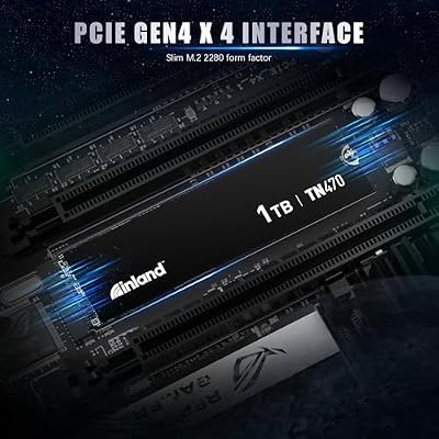 INLAND TN470 SSD 1TB Gen4 NVMe M.2 Internal Gaming Solid State Drive, Up to 7,200MB/s, Storage and Memory for Laptop & PC Desktop