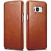 Produktbild Mobiskin Hülle passend für Samsung Galaxy S8 / SM-G950, Handyhülle mit echtem Leder, Case, Schutzhülle, dünne Handy-Tasche, Slim Cover, Vintage Braun