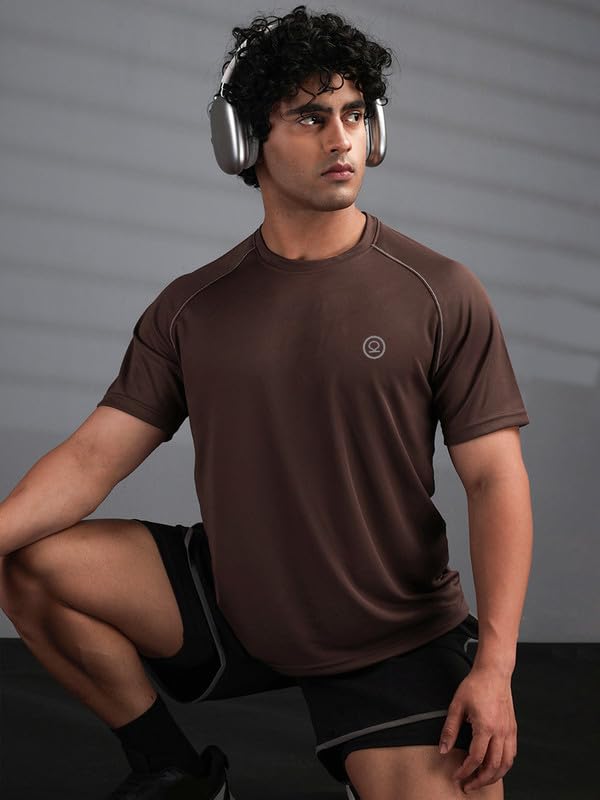 Image of CHKOKKO Gym T Shirts for Men Workout Activewear Solid Quick Dry Sports Tshirt for man Breathable Lightweight Half Sleeve Regular Fit Round Neck Running Boys T Shirt