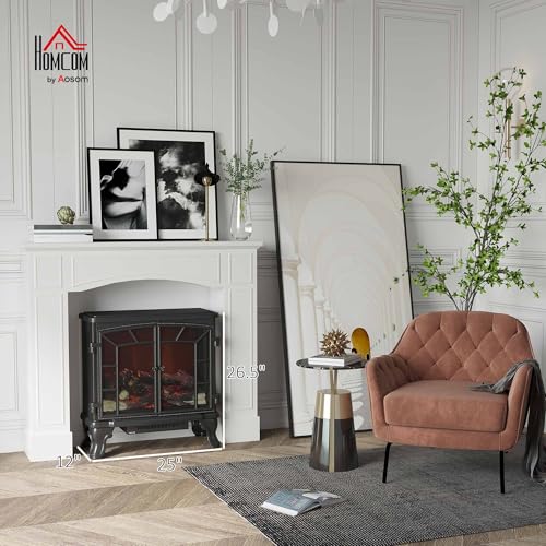 Image of HOMCOM Modern Fireplace Mantel, Surround Mantels for Fireplace with Decorative Pattern Interior Width 29 inch White